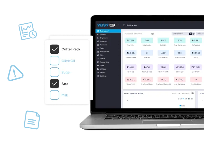 Warehouse inventory reports and dashboard insights